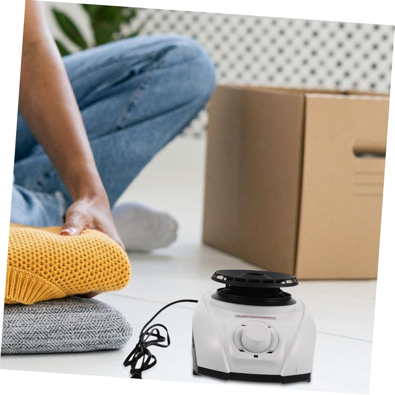 1200W Portable Mini Clothes Dryer Efficient Electric Laundry Dryer Machine for Household and Travel Quiet Operation for Small Spaces and Warm Shoes