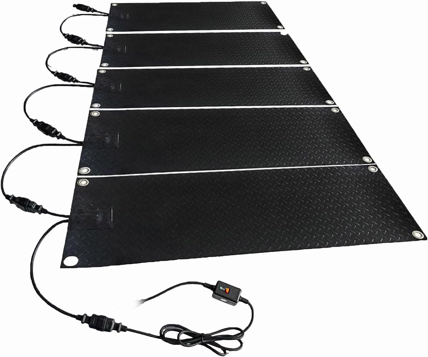 Heated Snow Melting Mats for Stairs,Heat Mats for Snow,10 x 48in Electric Snow Melting Mats for Winter,Winter Ice Heated Rubber Mat for Stairs Steps Floor