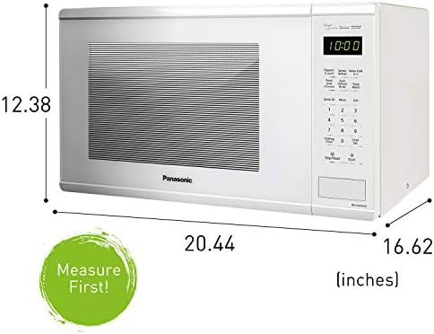 Panasonic Countertop Microwave Oven with Genius Sensor Cooking, Quick 30sec, Popcorn Button, Child Safety Lock and 1100 Watts of Cooking Power - NN-SU656W - 1.3 cu. ft (White)