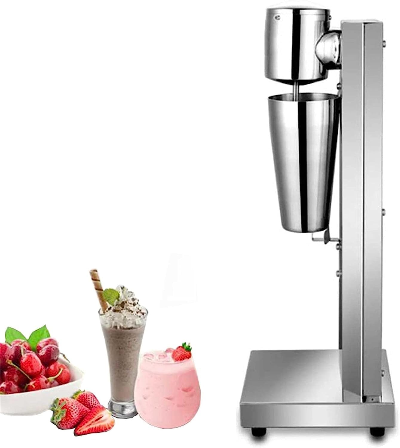 Milkshake Maker,Blenders, Commercial Single Head Drink Mixer, Electric Stainless Steel Milkshake Maker, with 800Ml Cup for Smoothie Milk Ice Cream