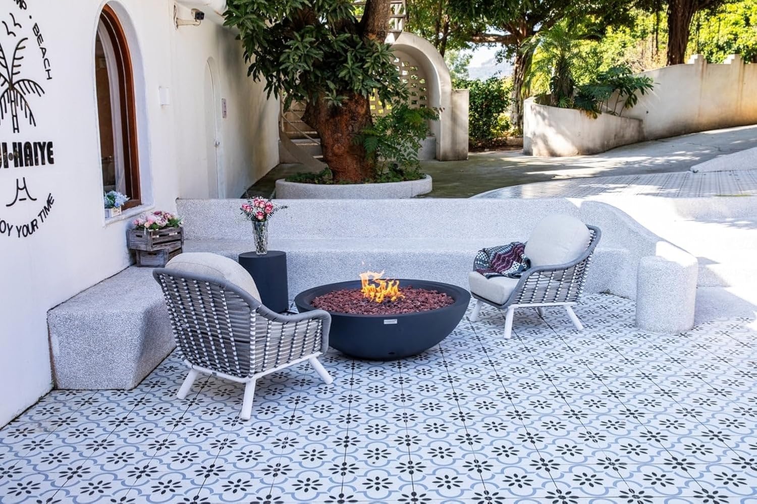 Envelor Rose Bowl Concrete Fire Pit 48