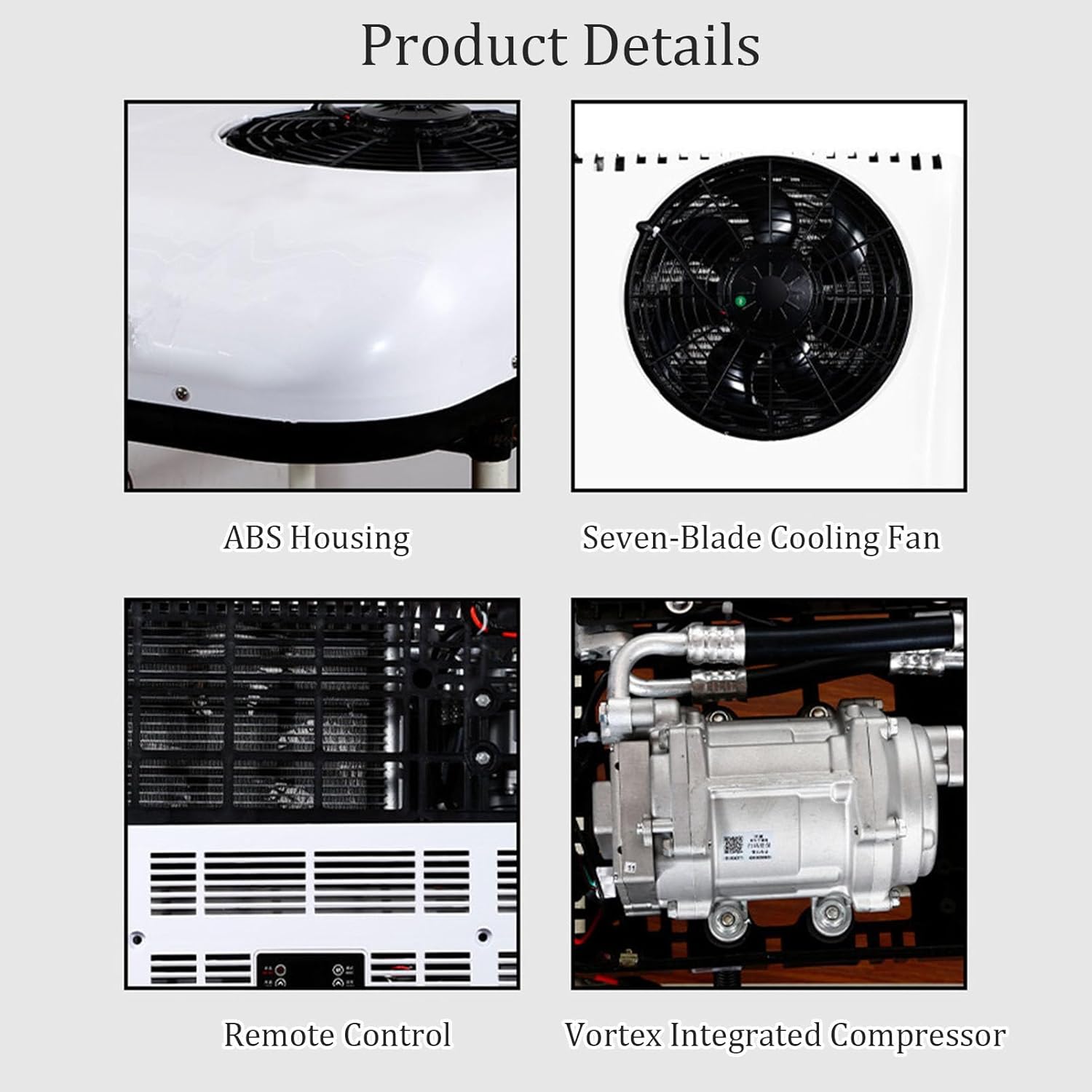 RV Roof Top 12V/24V Air Conditioner RV Air Conditioner, Camper A/C Unit, Cooling for Van, Box Truck, Trailer, Caravan, Tractor-24v (White 12v)