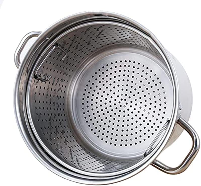 Stainless Steel Cookware Stock Pot 27QT/545QT/63QT Deep Turkey Fryer Crab Lobster Shrimp Boiler Outdoor Cooking and Home Brewing,50L/45QT (70L/63QT)