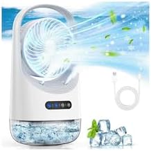 BAIWU Portable Air Conditioners Mini Air Conditioner with 120° Autorotation,Air Conditioner with 7-color night light and force 3 winds, Air Cooler with Office, Bedroom, Room, Home & Camping, CF125