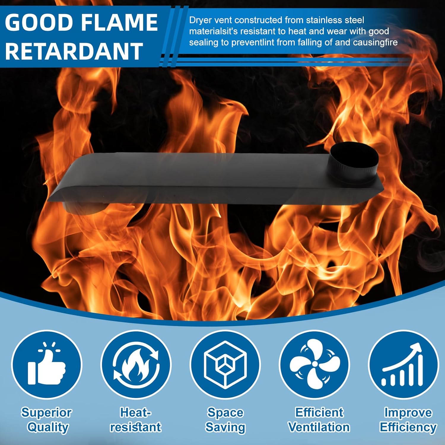 Periscope Dryer Vent Connector Kit, Upgraded 304 Stainless Steel Adjustable 21-38