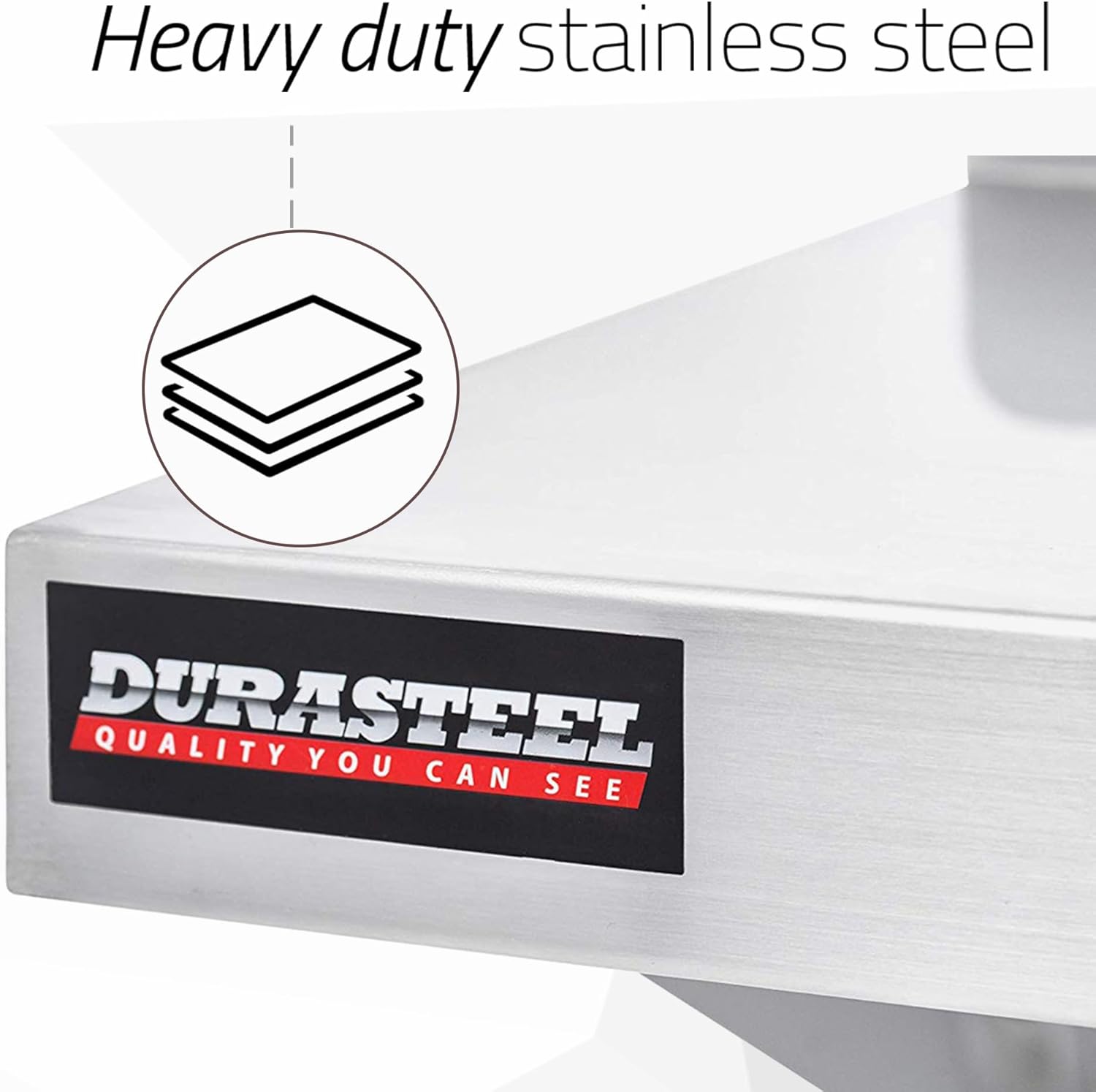 DuraSteel Stainless Steel Wall Shelf - 36