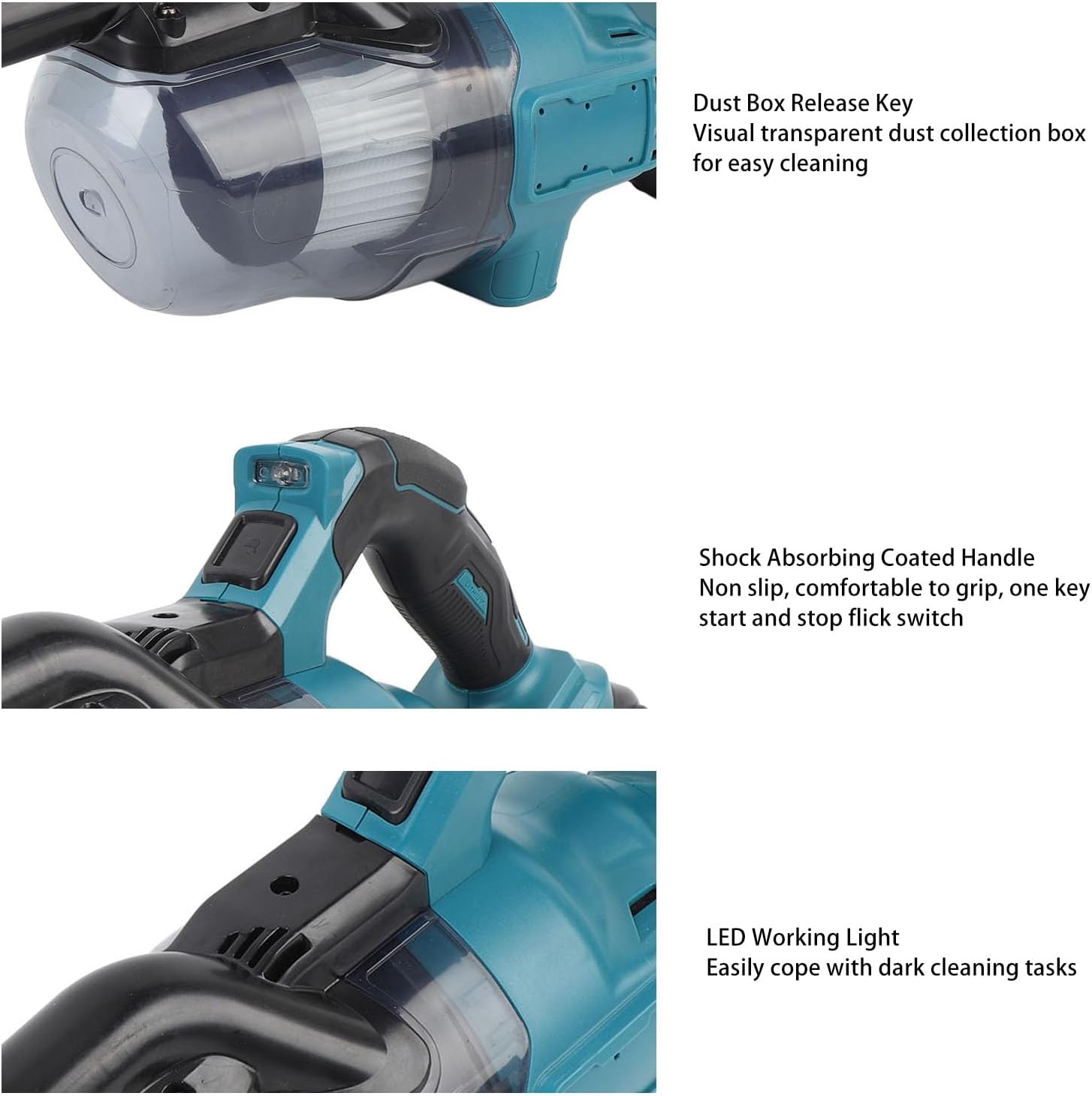 Cordless Vacuum Cleaners, 125AW Powerful Rechargeable Stick Vac for BL18 Series Li Battery, Versatile Attachments for Floor Carpet Car