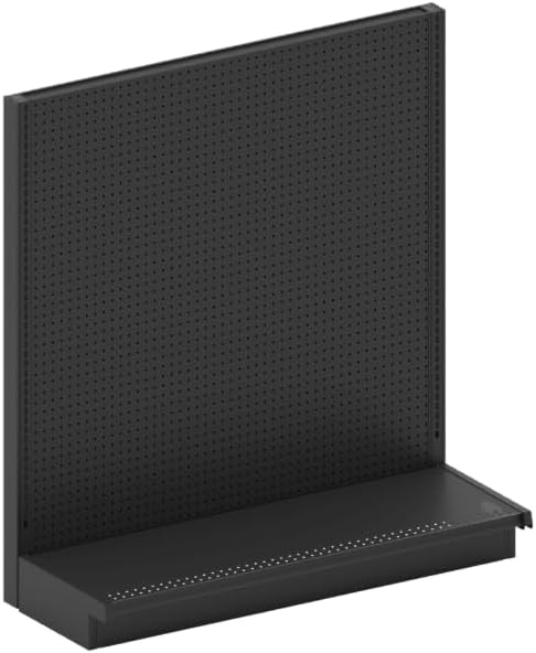 Lozier Single Sided Gondola Shelving Starter Kit 48x72x19 CHR Charcoal