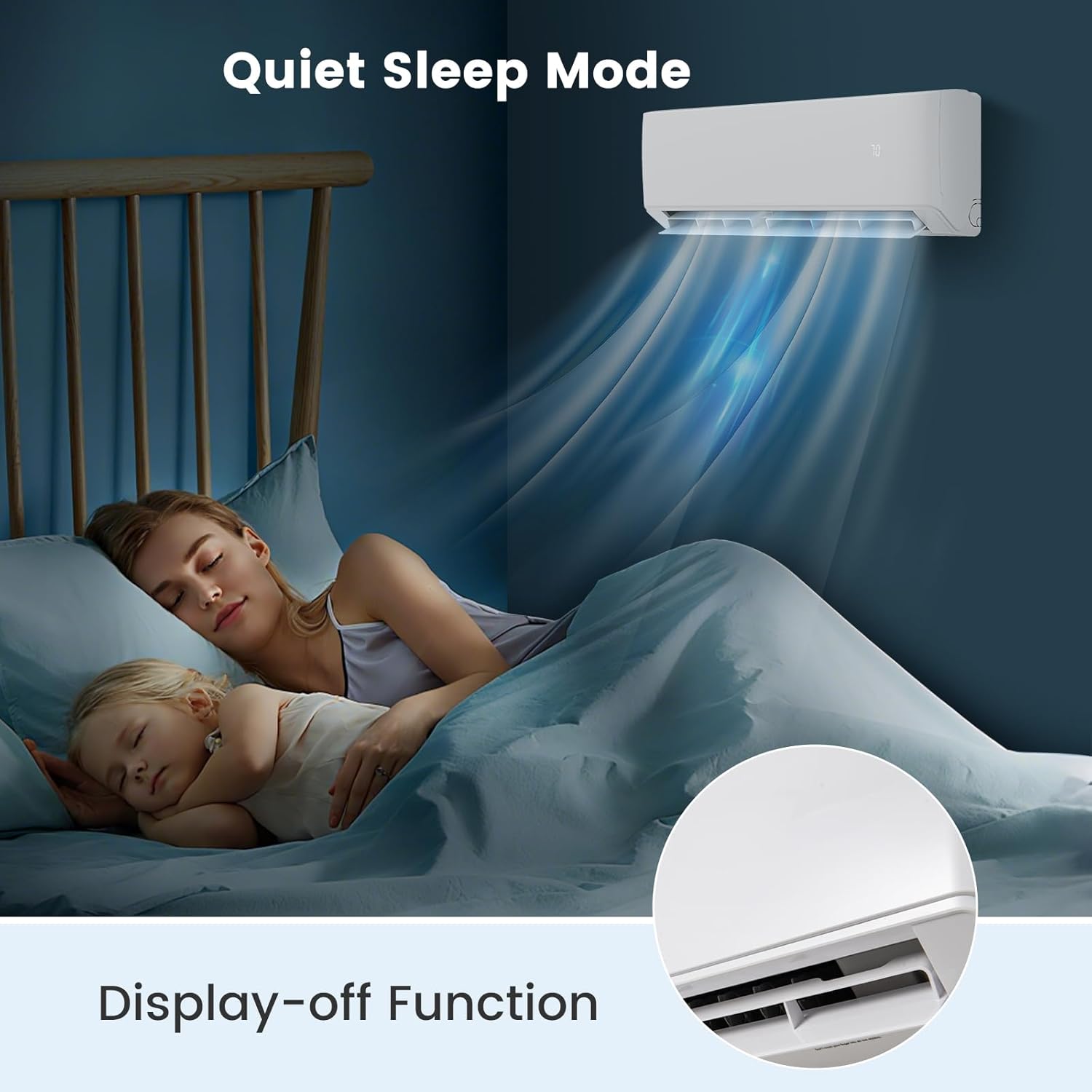 ARLIME Mini Split AC, 2 Zone 30000 BTU Wifi Enabled Air Conditioner & Heater, 23 SEER2, Energy Star, R32 Refrigerant, Inverter Wall AC Unit with Installation Kit, 208-230V (Dual Zone 12K+ 12K)