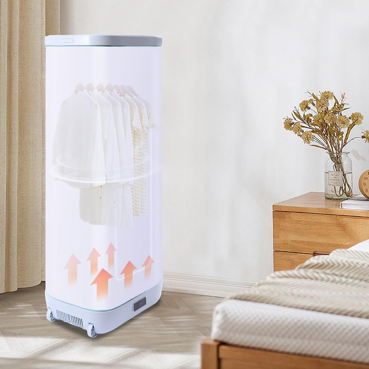 Portable Clothes Dryer, 850W Multifunction Folding Dryer for Apartment RV Travel Household Bedroom Quick Drying Wardrobe Cabine Machine Temperature 149℉ Time Adjustable