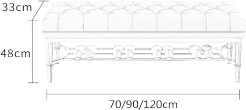Benches Garden Bench Outdoor Patio Seating Backless Park Chair Lawn Path Slatted Seats,Metal Shoe Bench with PU Cushion, Shoe Storage Rack for Living Room, Bedroom Bed End Stool, Household S