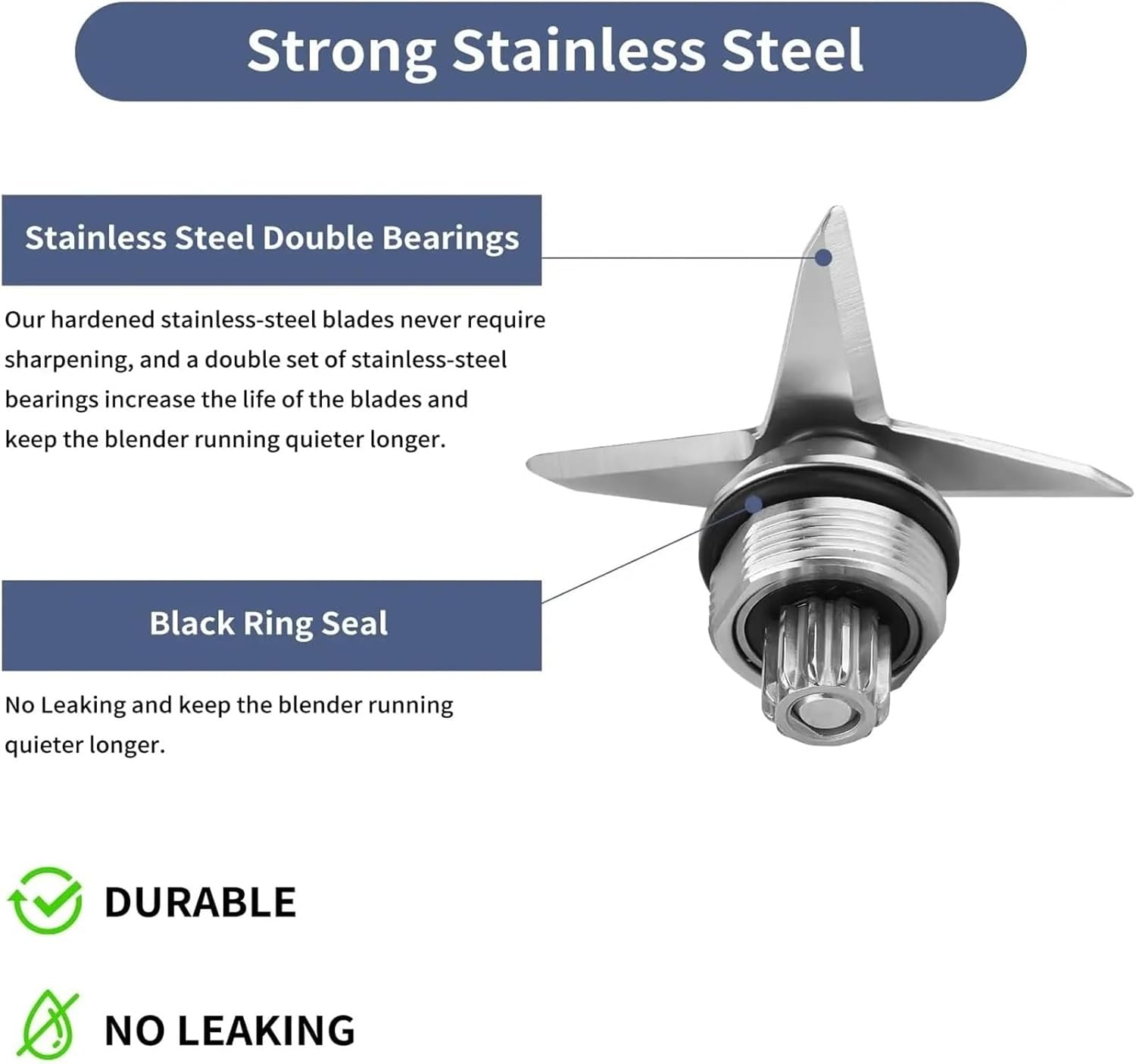 Blender Mushroom Head Drive Wheel Wall Breaker Juicer Accessory, Compatible with Vitamix 5000 5200, 64 oz 48 oz 32 oz Container