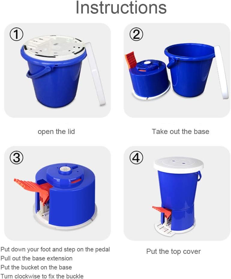 Mini Manual Washing Machine, Portable Foot-Operated Washing Machine, Fast Washing Tool for Family Outdoor Camping, Removable Laundry Bucket