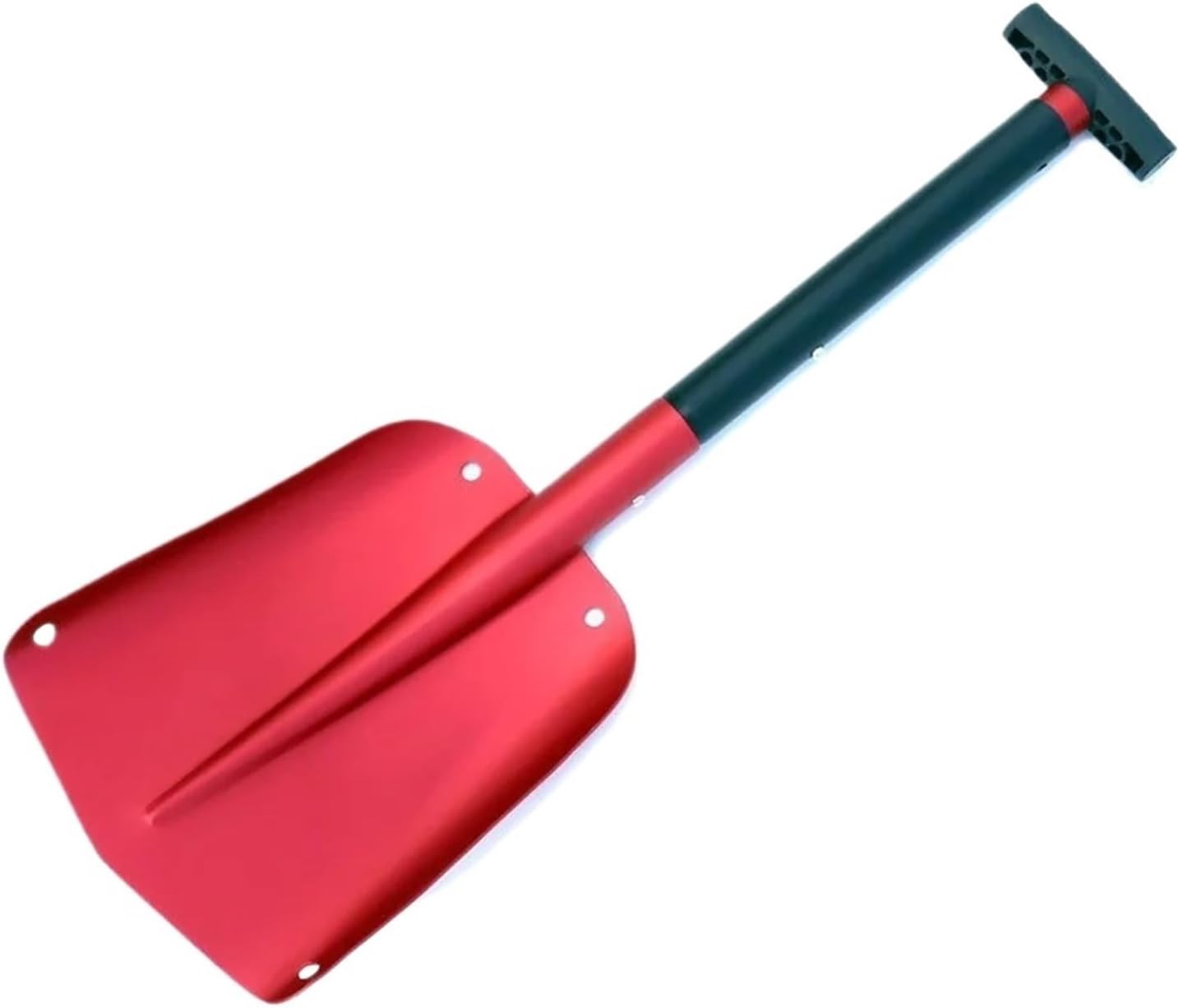 Retractable Outdoor Snow Shovel Ice Winter Remover Tool Camping Garden Folding(Red with Box)