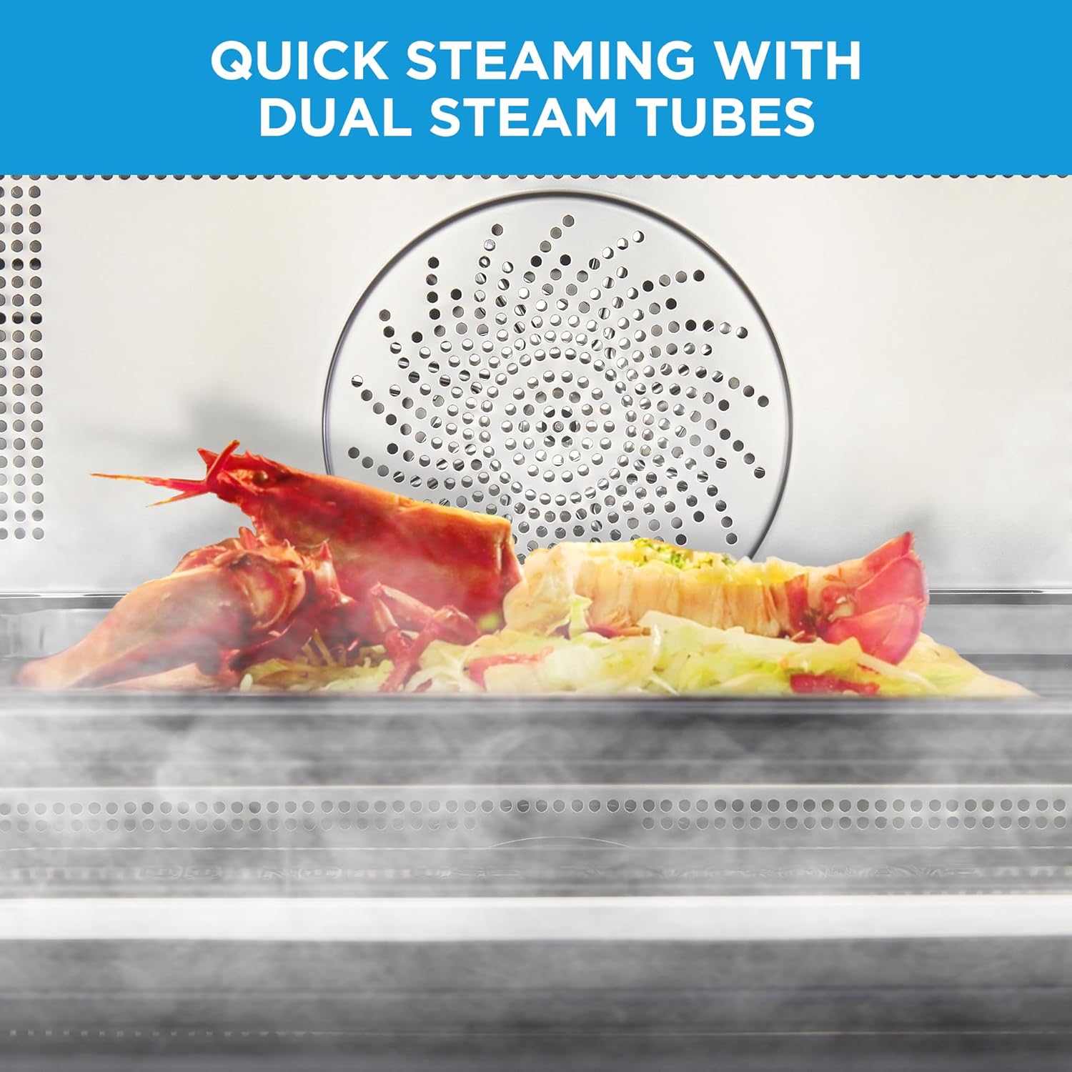 Midea 4-in-1 Multifunctional Microwave Steam Oven, Combo Air Fryer, Steamer & Microwave Oven, 32 Auto Functions, Adjustable Power and Temperature, Color Screen Touch Control, 0.9CU.FT./23L