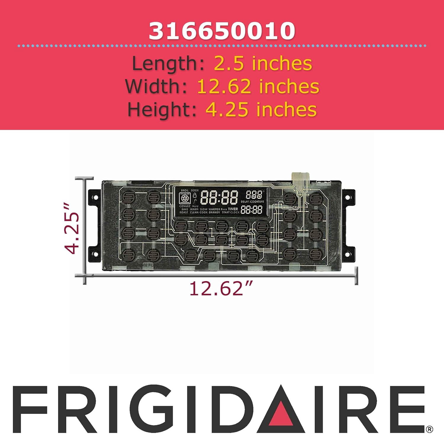 Frigidaire 316650010 Oven Control Board for Electric Ranges and Stoves, Black