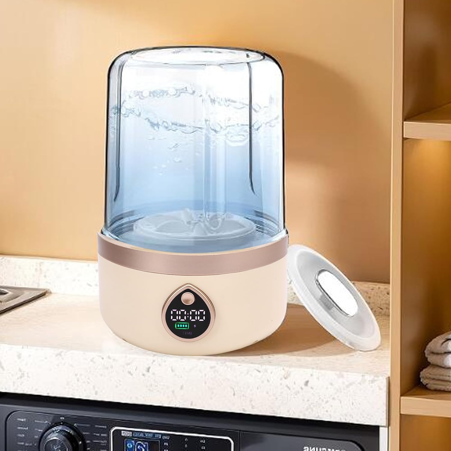 Asixxsix Portable Washing Machine, 2 Gears USB Rechargeable Cordless Mini Washer, Underwear Washing Machine, Portable Underwear Washer for Apartment, Dorm, Hotel