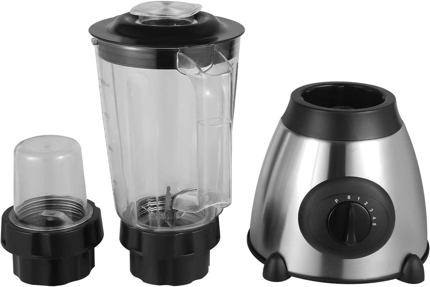 1.6L/ 54.11OZ Juice Smoothie Maker, 800W Food Processing Blender with Removable Blades Multifunctional Mixer for Drinks Soup Fruit Puree Kitchen Blender 110V 60HZ 5 Gears Rotation Speed