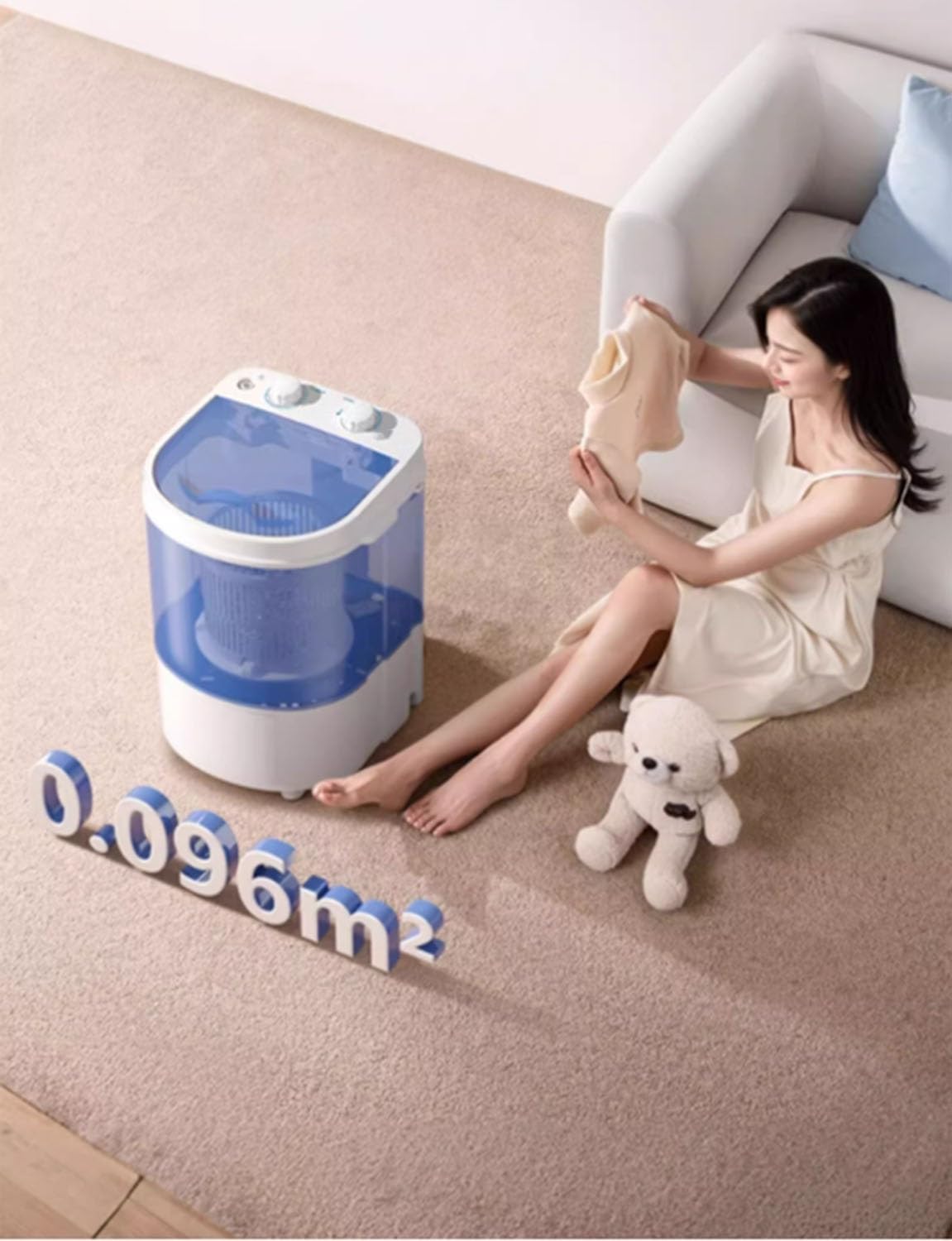 Portable Washing Machine Washer, Small Washer For RV, Travel, Dorm, Apartment, Semi-automatic Laundry For Underwear, Baby Clothes, Time-saving