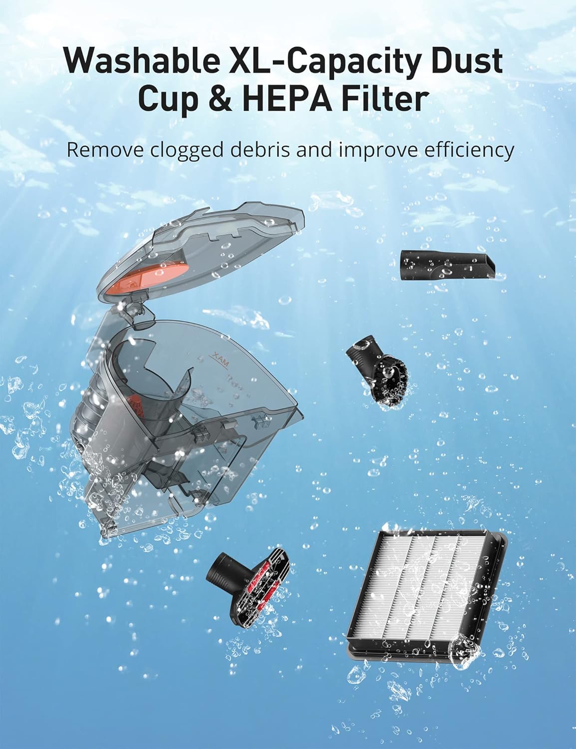 Aspiron Canister Vacuum Cleaner CA006 with Extra Set of Filter Accessories