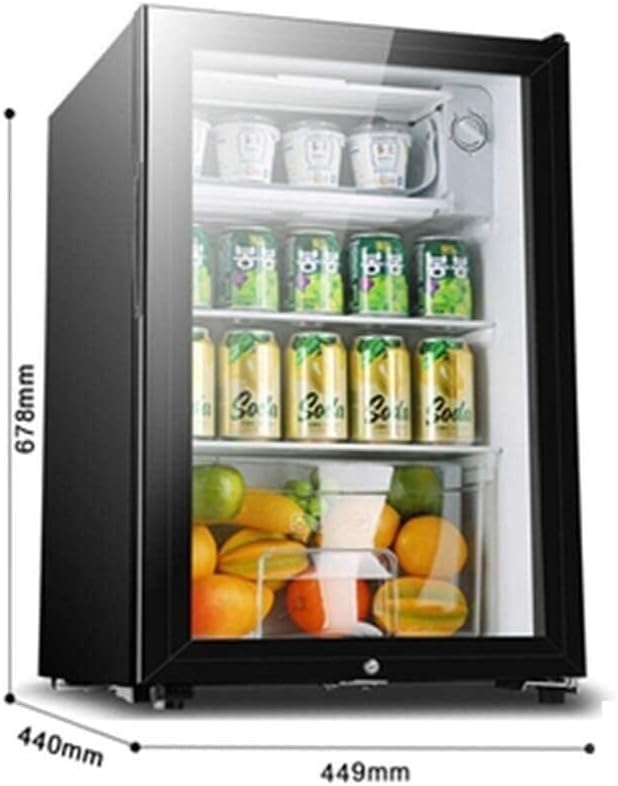 90L Wine Cooler, Adjustable Temperature, Silent Efficient Beverage Food Refrigerator, Multi-Layer Storage, Black(68 * 43 * 40cm)