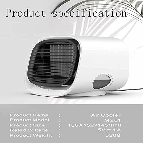 Portable Air Conditioner Fan, 3 Wind Speeds USB Air Cooler, Personal Air Cooler Fan for Home, Room, Desk and Camping (Color : Green)