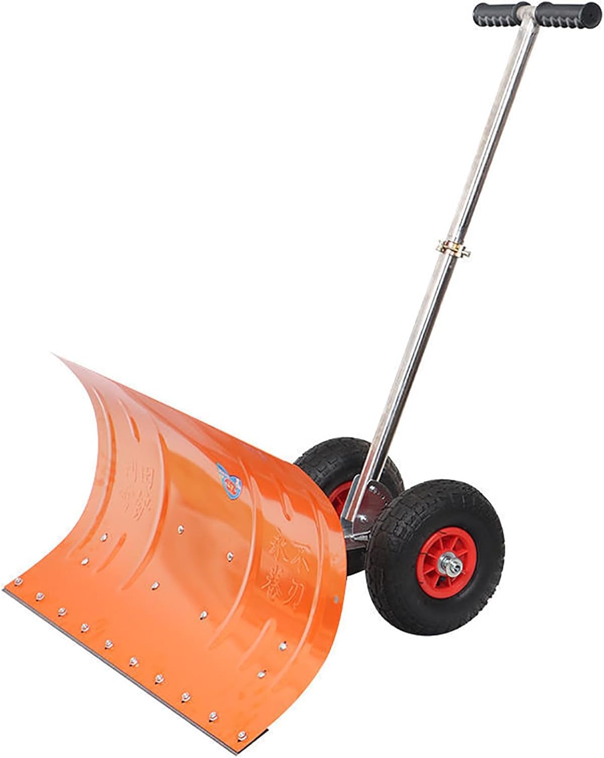 Snow Shovel with Wheels Manual Snow Shovel Anti-Skid Tires Easy to Operate Stable Structure Snow Removal Work Easy to Operate Commercial Use Home Use