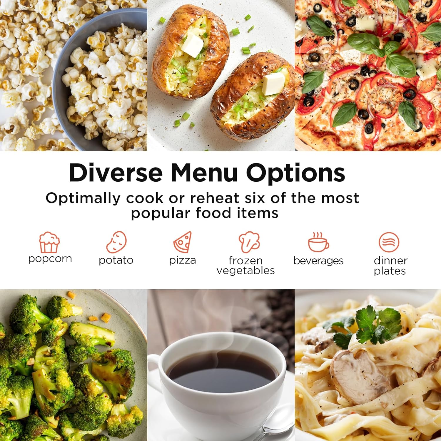 BLACK+DECKER Countertop Microwave Oven 0.9 Cu Ft, 6 Auto Menus, Child Lock, Memory Function, 10 Power Levels, Easy One-Touch Start, Digital Panel, 900W