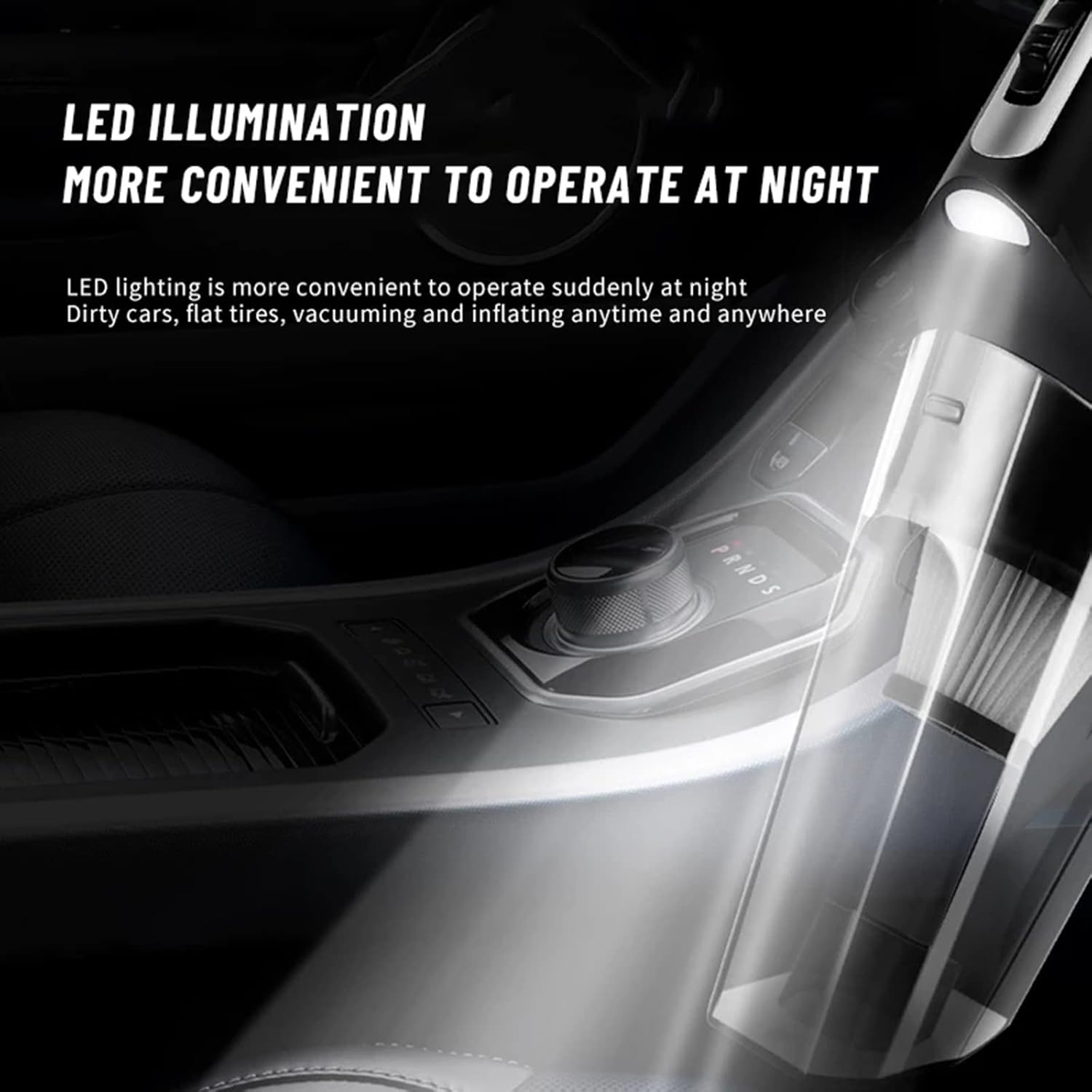 4 in 1 120W 8000PA Handheld Vacuum Cleaner with LED Light Powerful Vacuum Cleaner Wet & Dry Use for Auto Car Home Computer,Wireless,Pointer