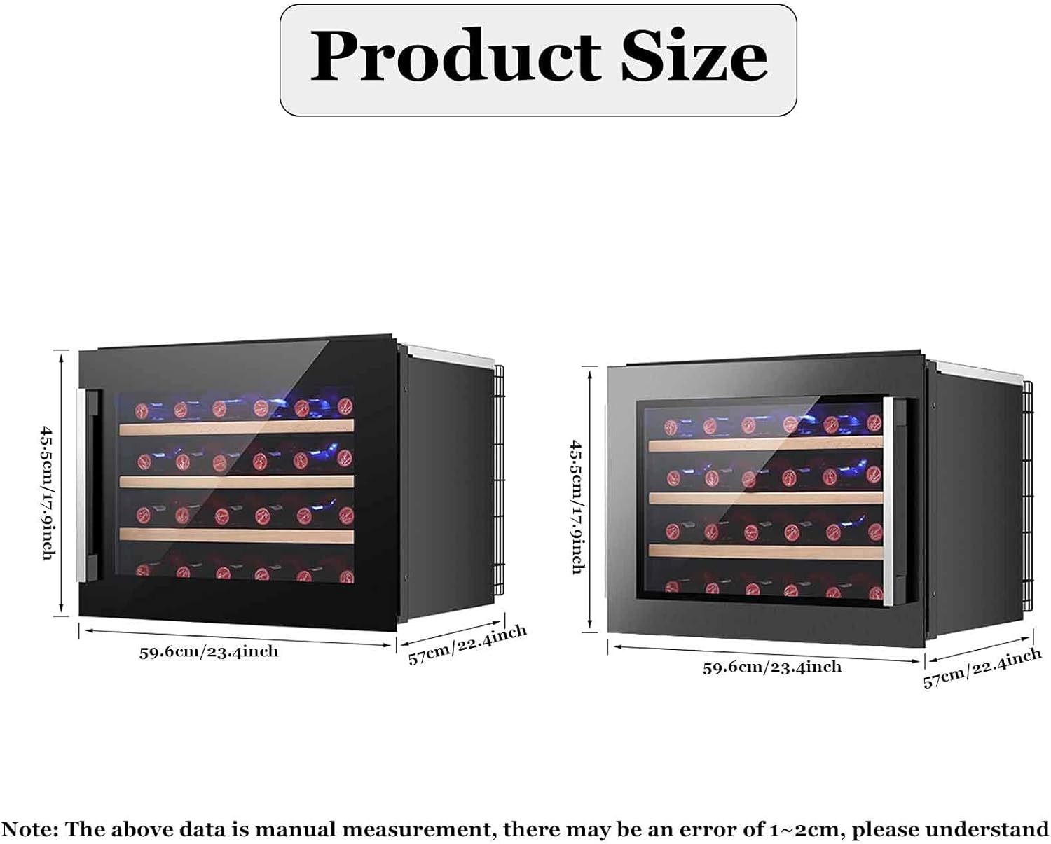 Beverage Refrigerator and Cooler Mini Glass Door Fridges Soda Beer Or Wine Small Drink Dispenser Machine with Touch Control LED Light for Home Office Or Bar (Capacity: 24 Bottles) (Obsidian Black)