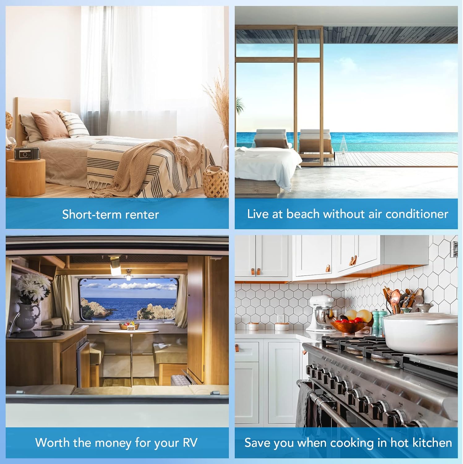 14,000 BTUs Portable Air Conditioner, Cools 750 Sq.Ft, 3-in-1 AC Unit with Dehumidifier & Fan, 52dB Quiet, 24 Hour Timer, Installation Kits, Sleep Mode Function for Large Room Office, White