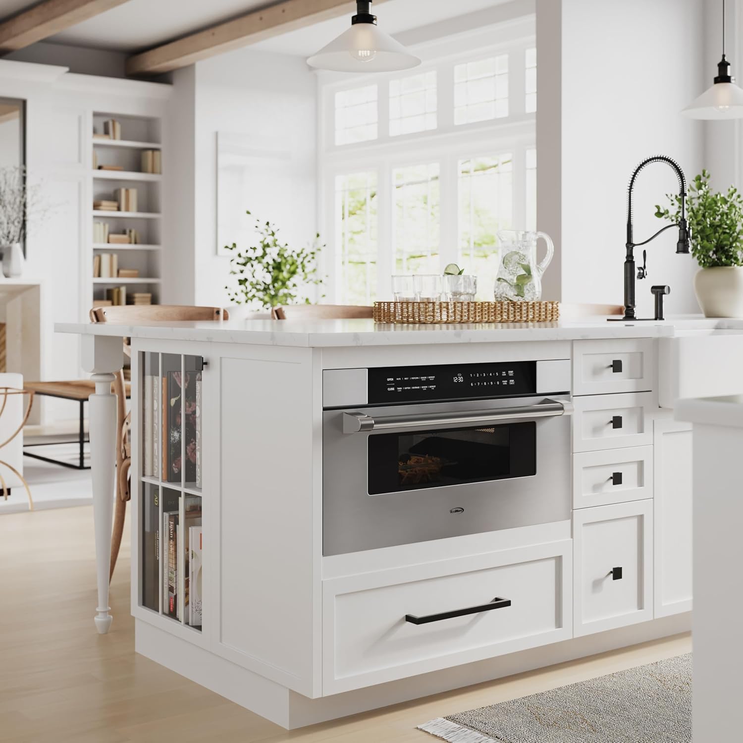 KoolMore 30 in. Microwave Drawer, 1.2 cu. ft. Capacity in Stainless-Steel (KM-MD30-SS)