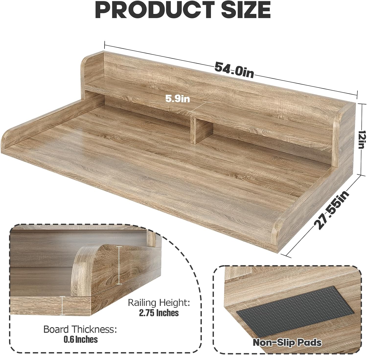 2-Tier Washer Dryer Countertop with 2.75