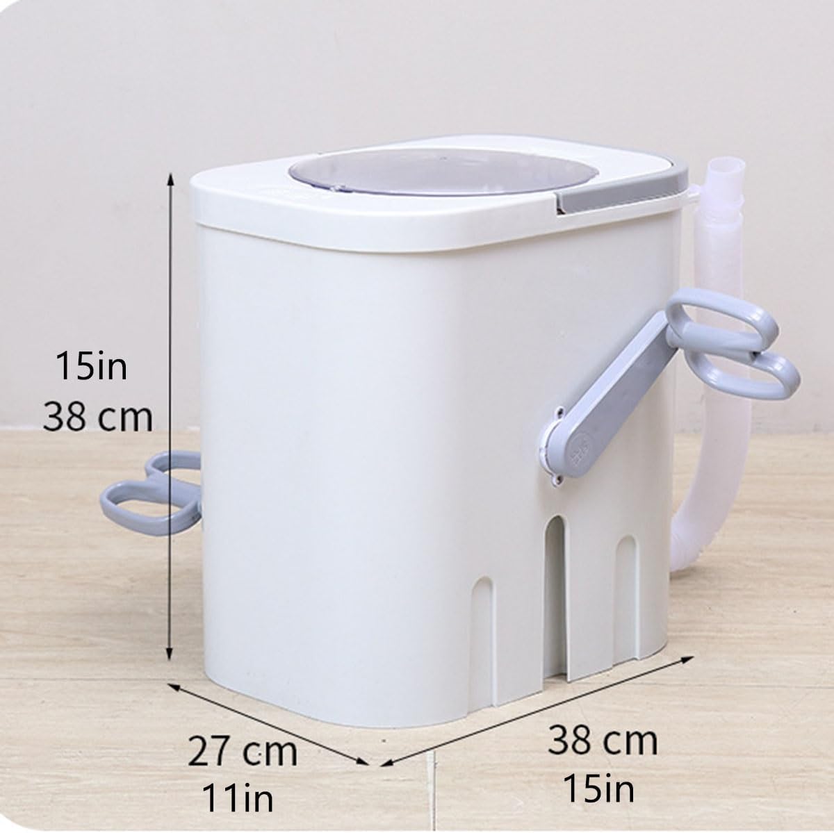 Manual Laundry Machine Small Washer Deep Cleaning 11x15x15in Non Electric Portable Washer For Home Travel College Room RV Apartment