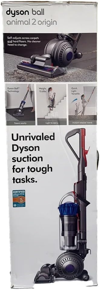 Dyson Ball Animal 2 Upright Corded Vacuum Cleaner: HEPA Filter, Height Adjustment, Self-Adjusting Cleaner Head, Telescopic Handle, Rotating Brushes, Blue (Renewed)