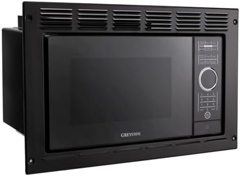 RecPro RV Microwave | .9 cubic ft Black Microwave with Trim Kit | 900 Watt (RPM-5-BLK) | Direct Replacement for Greystone