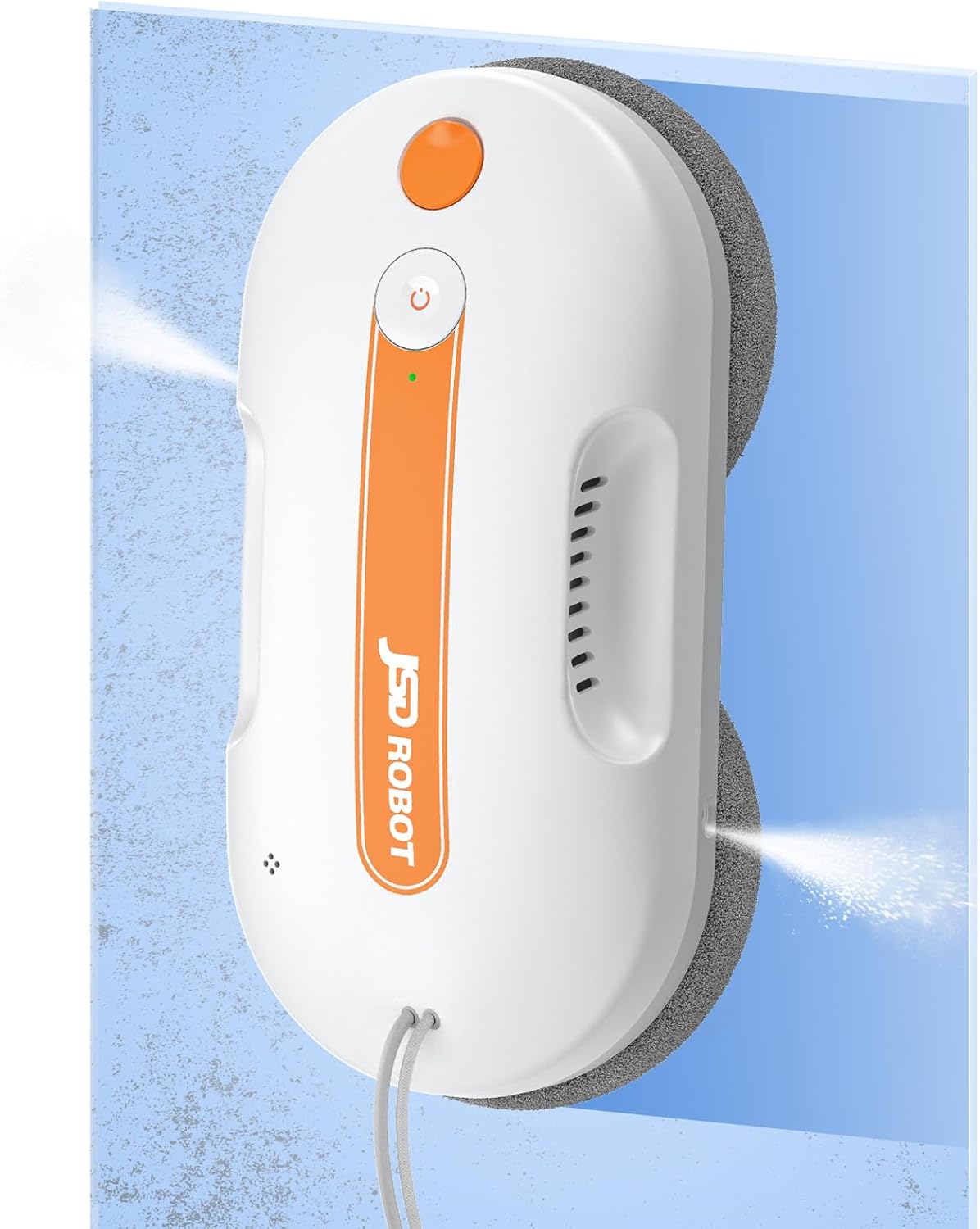 Lite Window Cleaning Robot,5300Pa Window Cleaner Robot with Pressured Wiping Dual Water Spray Close to The Border Wipe Edge Detection Intelligent Path Plan