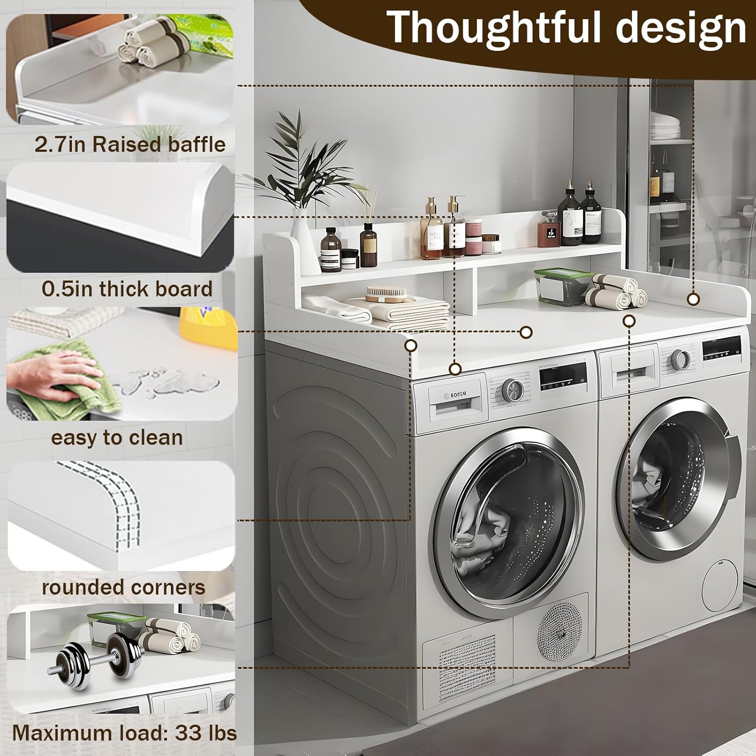 Washer Dryer Countertop, 54