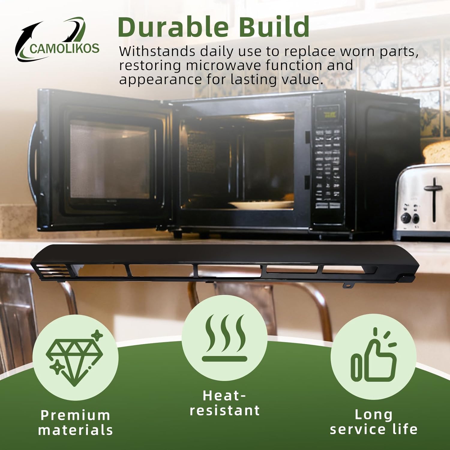 WB34X25406 Microwave Vent Grille Fits for GE WB34X25406 Top Vent Grille Replacement 4465386 AP6040821 PS11774030 EAP11774030 (Black 1PC)