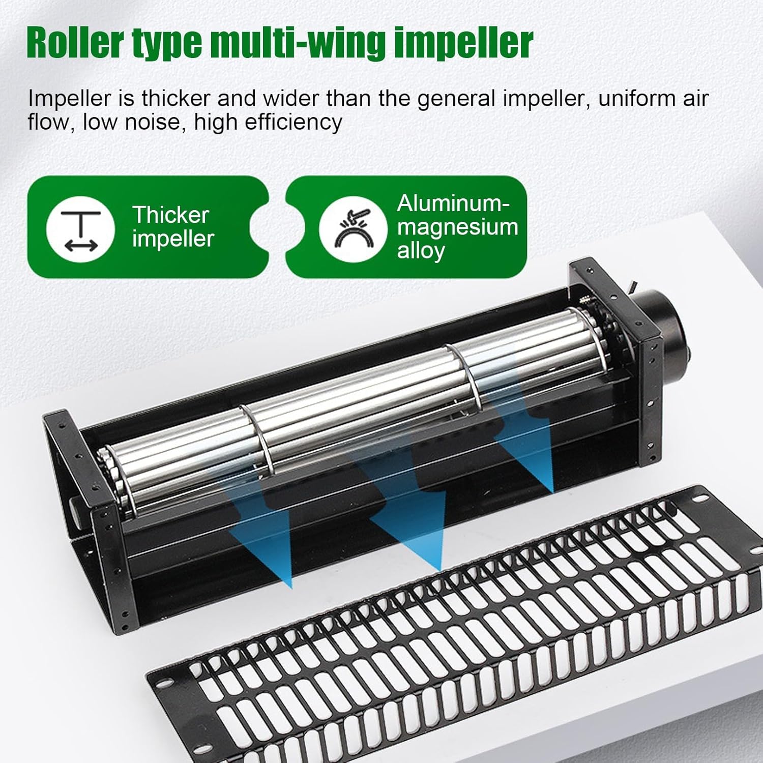 High Airflow Crossflow Ventilation Crossflow Fan 12/24V Cross Flow Fan for Smart Washing Machine Heating Stove (Color : 50090, Size : 12V)