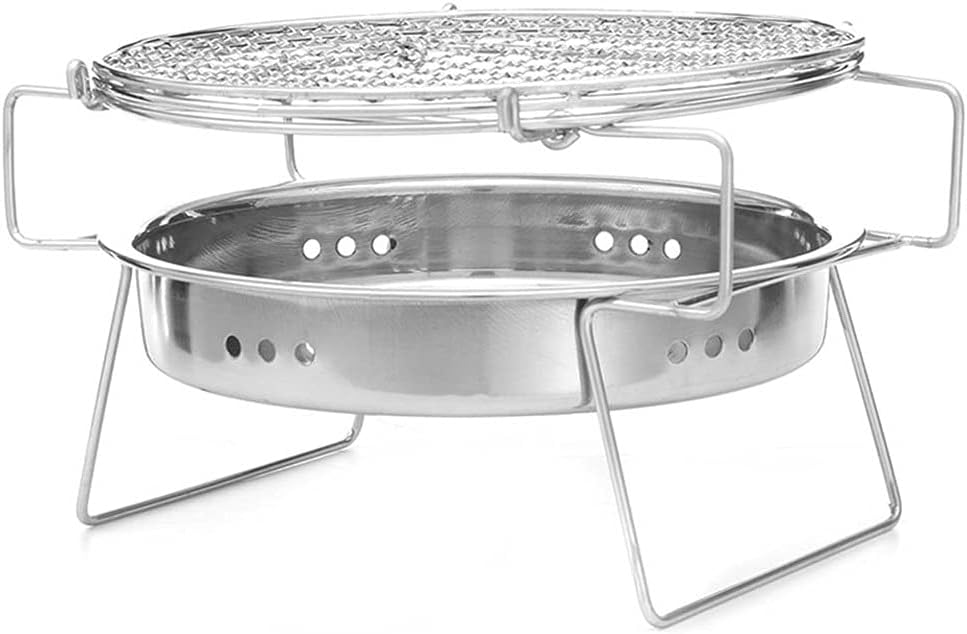 Mini Grill Stainless Steel Grill Folding Barbecue Accessories Portable Kitchen Cooking Tools for Outdoor Camping