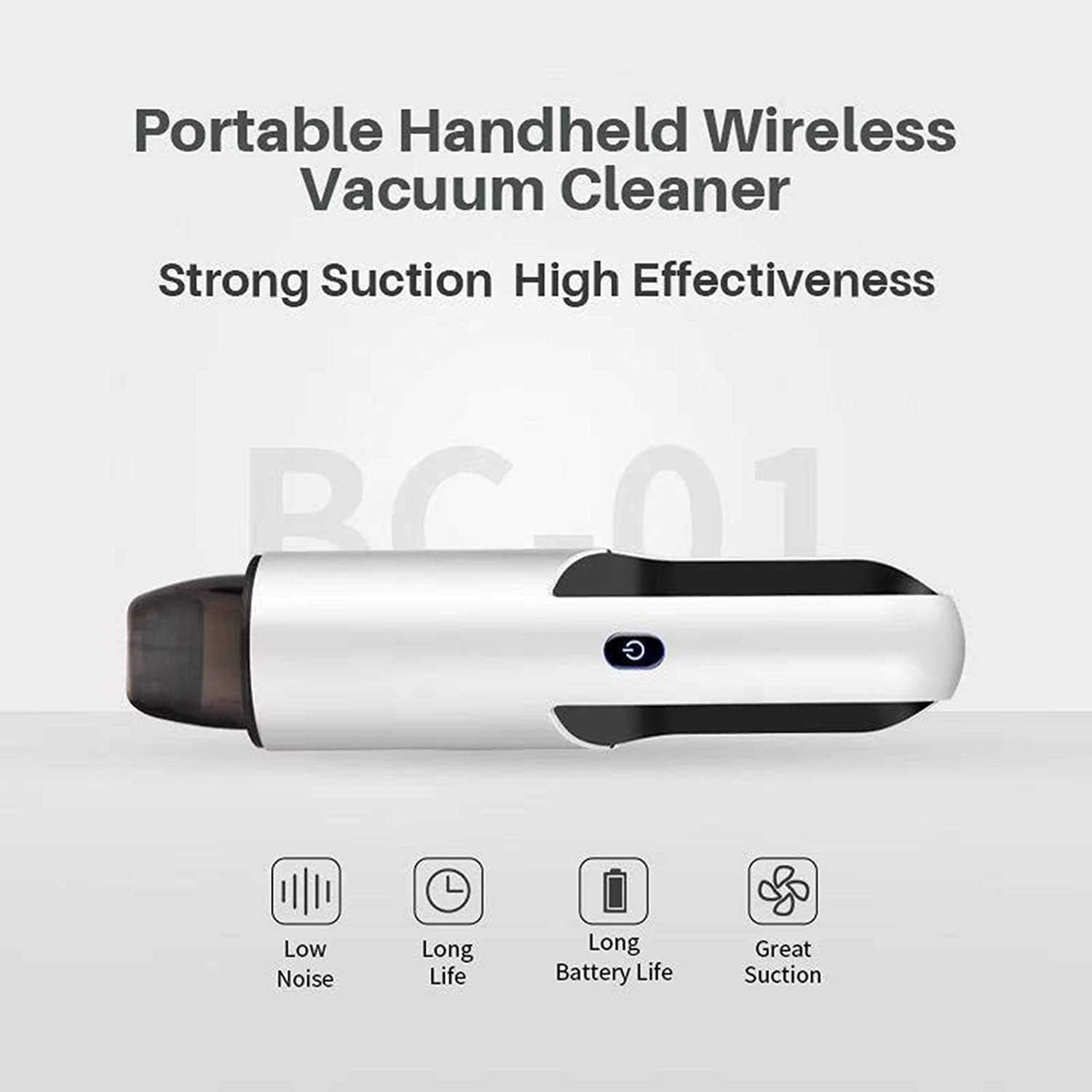 Handheld Vacuum Cordless, Handheld Vacuumwith Rechargeable, Portable High-Power Cyclone Dust Collector Wet and Dry Vacuum Cleaner Suitable for Cleaning Household Pet Fur Cars