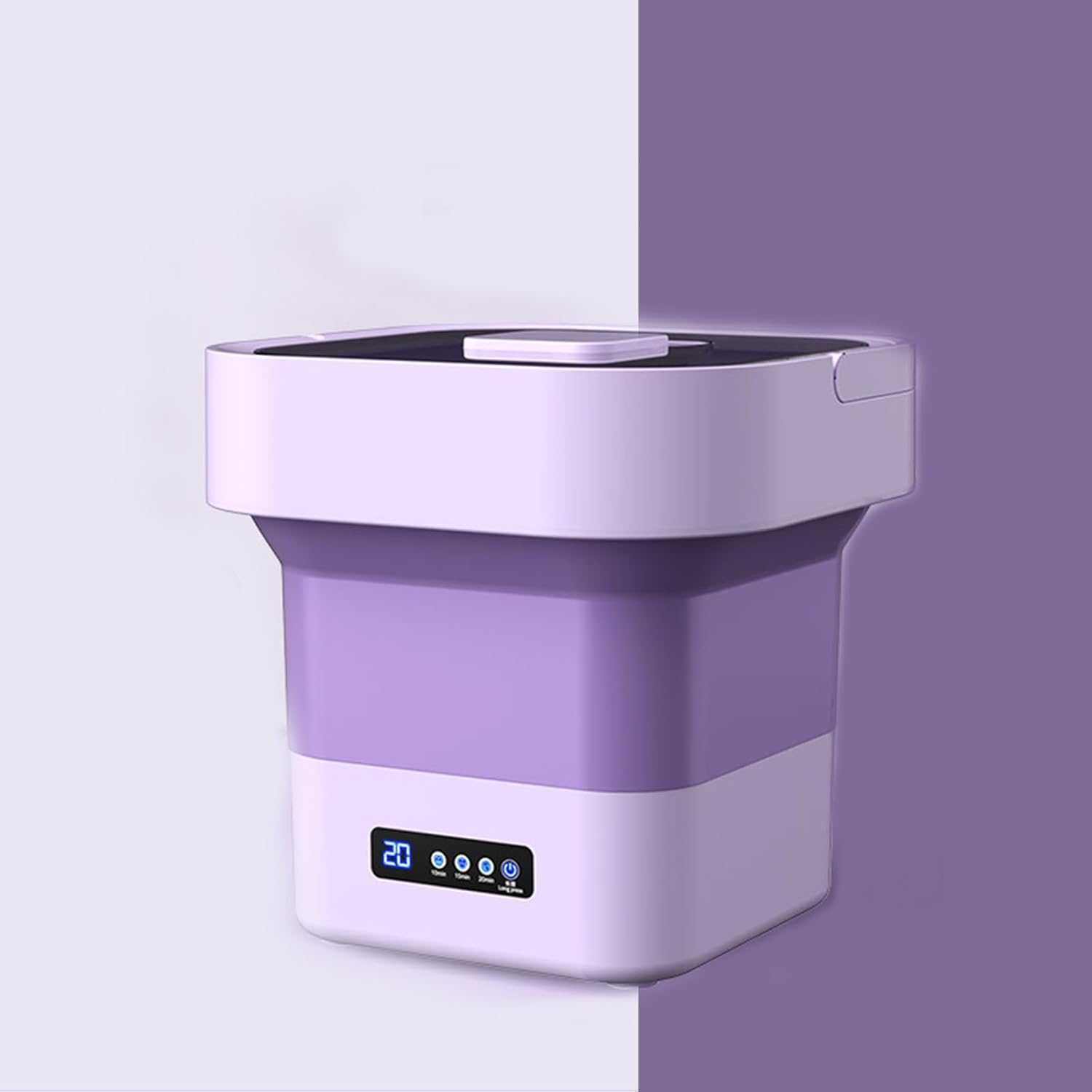 DELURA Portable Washing Machine, 10L Foldable Washer Machine for Apartment, Traveling, Laundry, Camping, Underwear (Color : A)