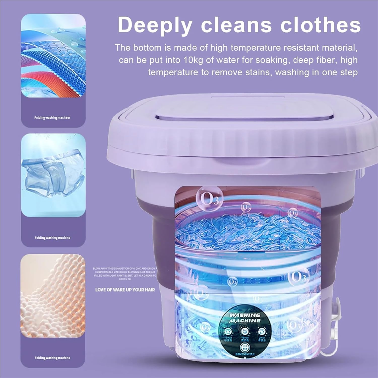 Compact Laundry. 8L Portable Small Foldable Washing Machine With Spin Dryer For Socks Underwear Panties Washer Household Mini .Portable(Green)