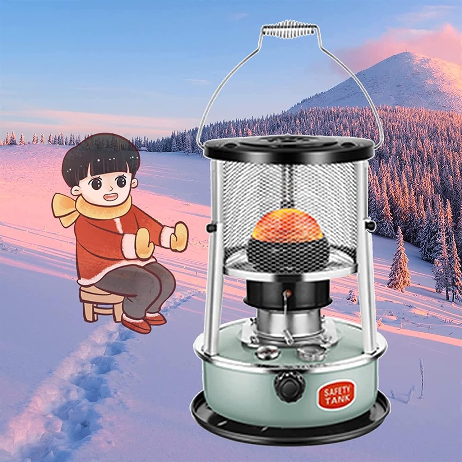 Efficient Heating Kerosene Stove fire Power Adjustable Portable Camping Stove Multi-Function Cooking Stove Emergency Heater