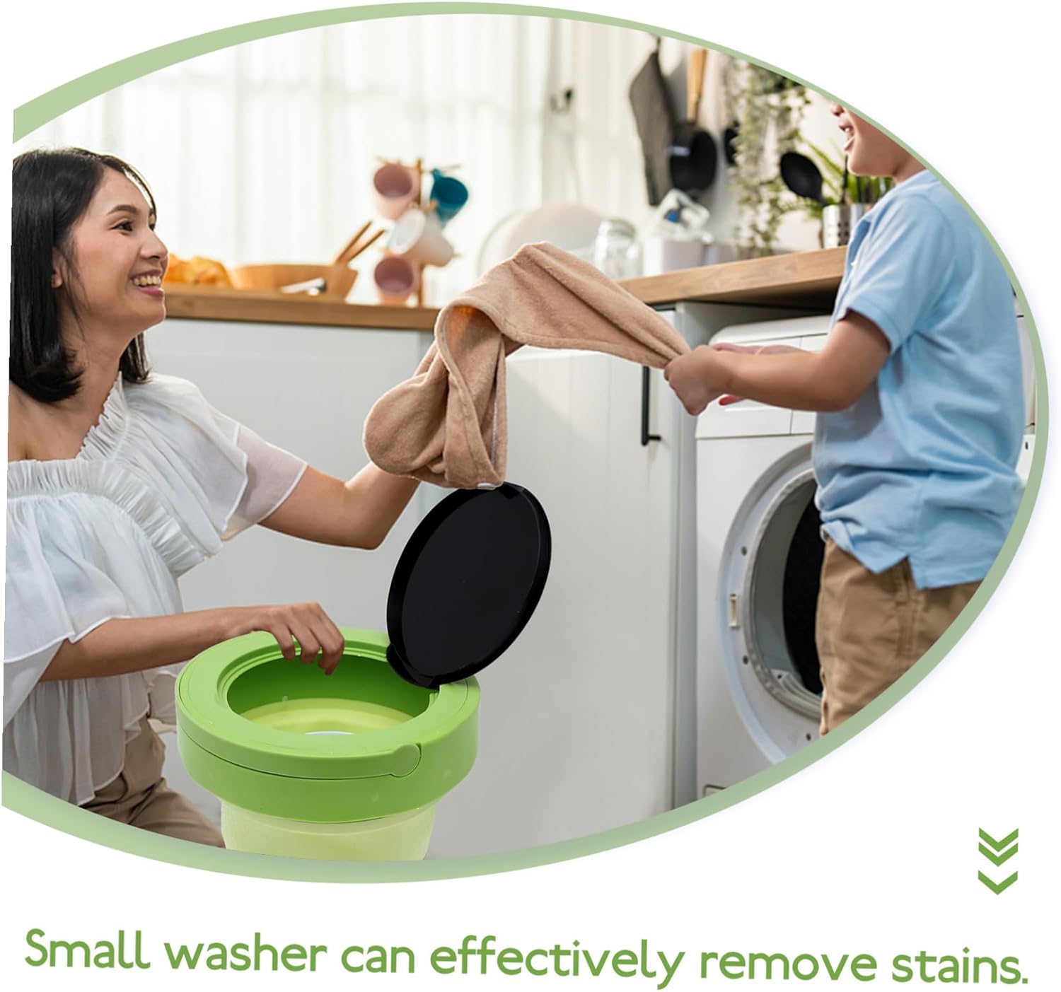 BESPORTBLE Portable Washer Small Washing Machine Lightweight High-speed Rotation for Travel Home Apartment Thin Clothes Shirts Dresses Skirts Chiffon Washing