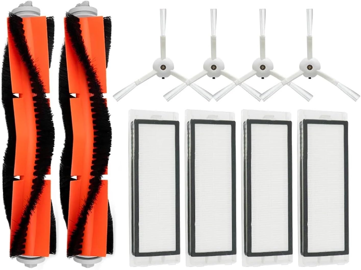 Vacuum Cleaner Side Brush Side Brush Compatible for Xiaomi MI, Robot Vacuum Compatible for Roborock, S50 S51 Vacuum Cleaner Parts Accessories(Orange)