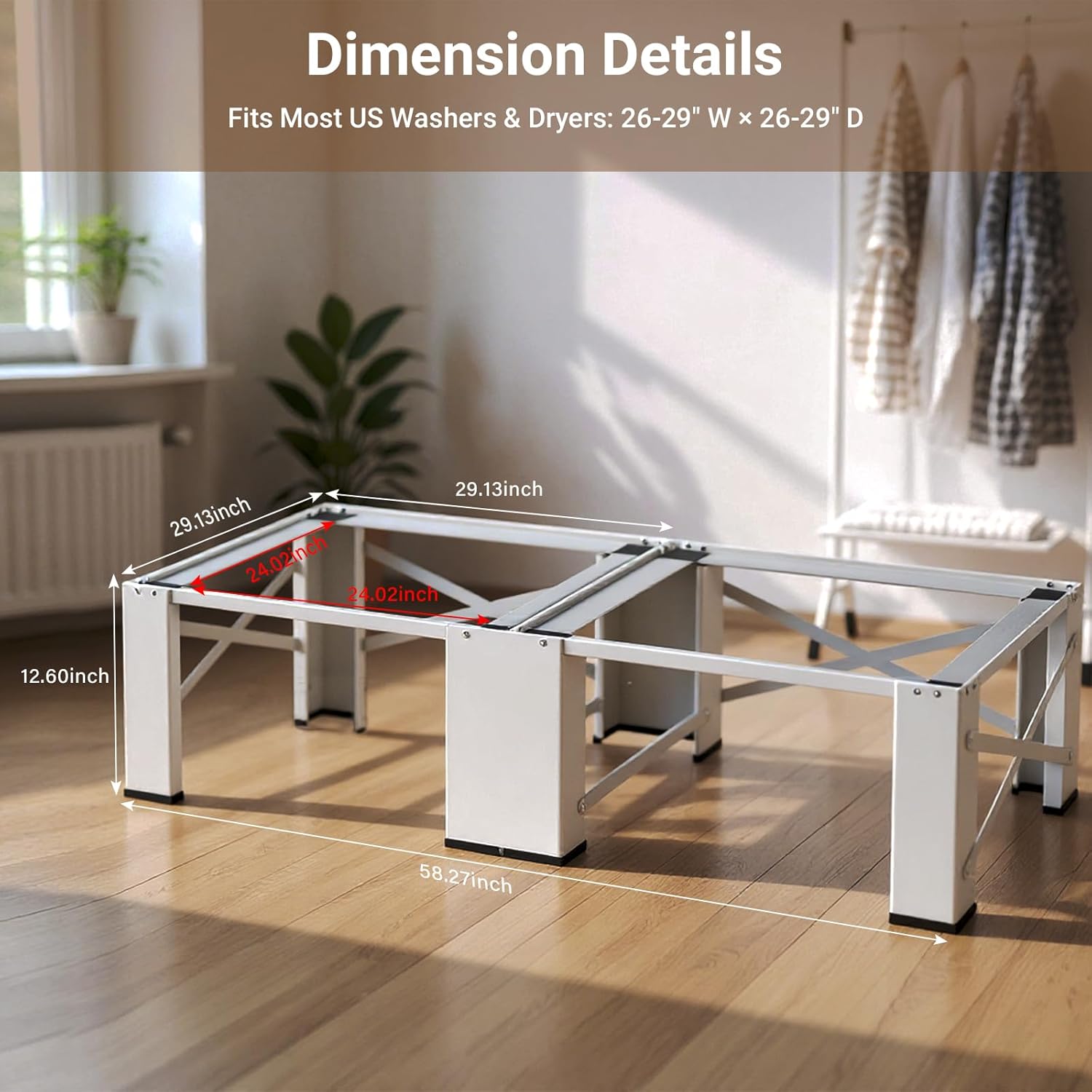 SKM 2-in-1 Washer & Dryer Pedestal Stand, 29