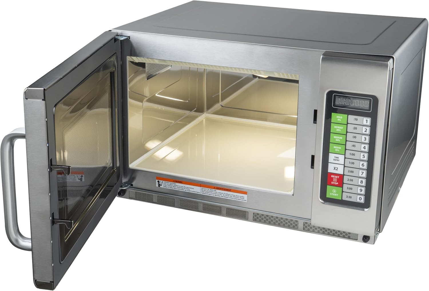 Winco Commercial-Grade Microwave with Touch Controls, 2,100 W, 1.2 Cubic Feet