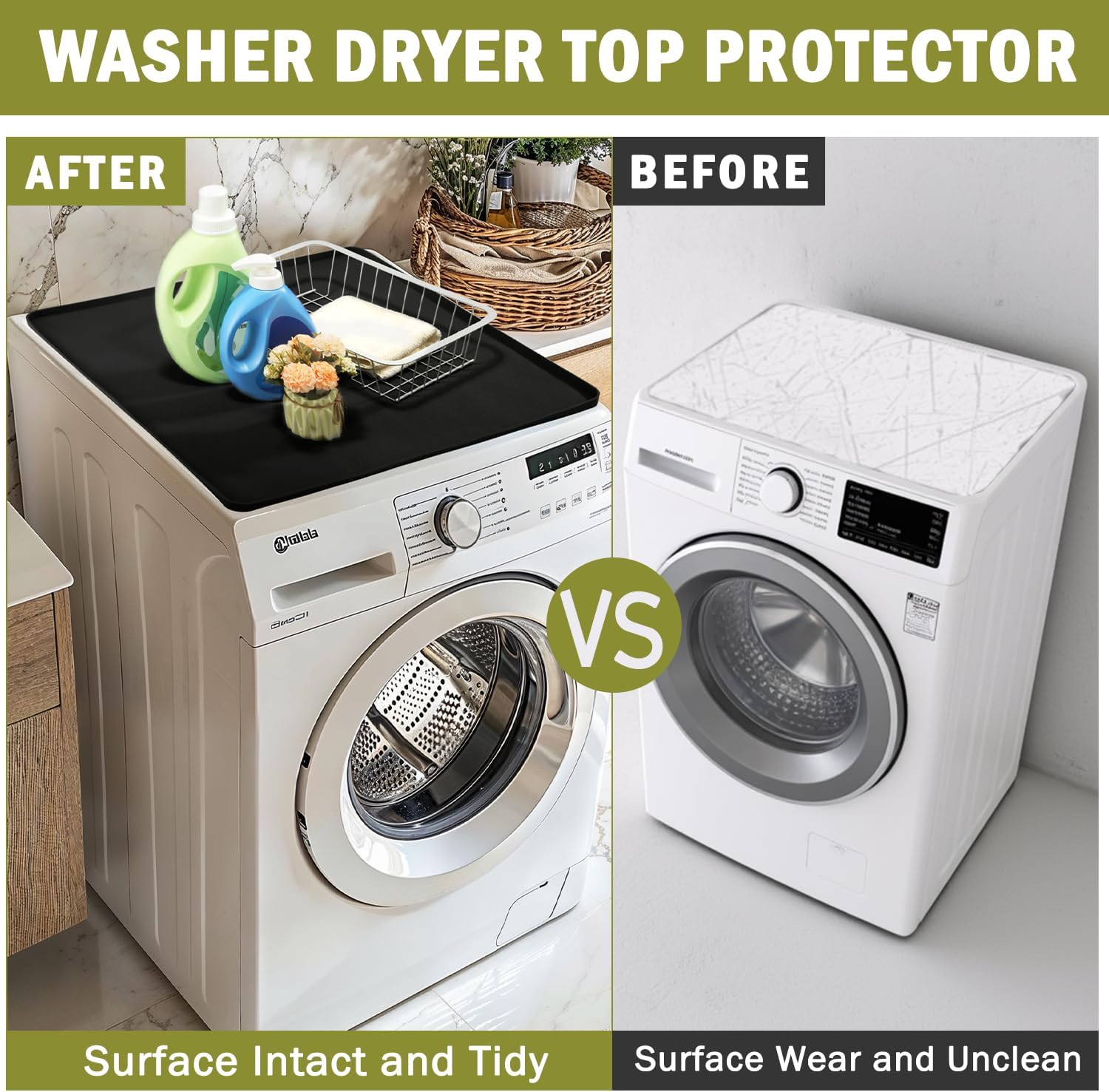 2 PCS Washer and Dryer Covers for the Top 25.6